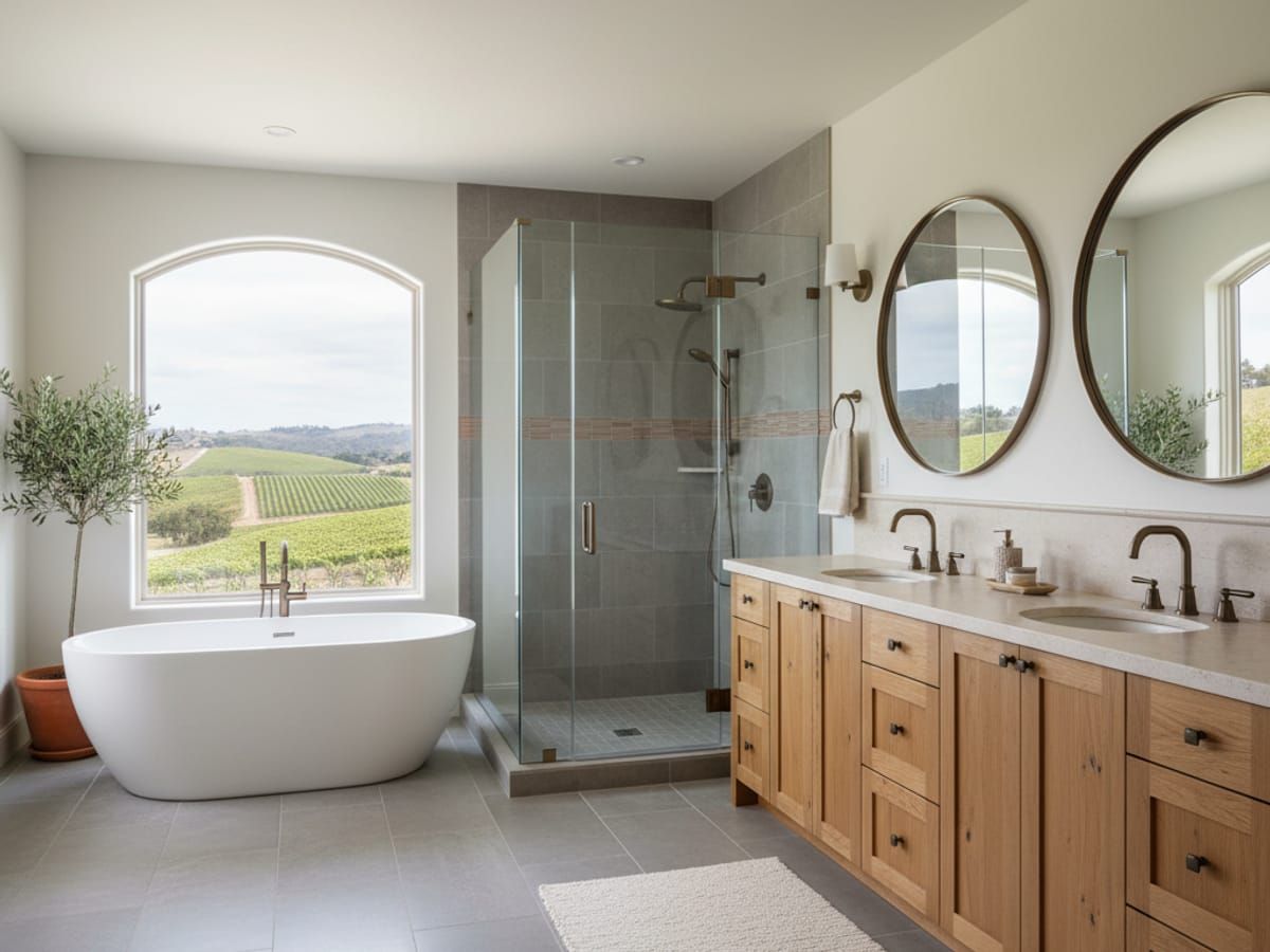 Luxury master bathroom addition