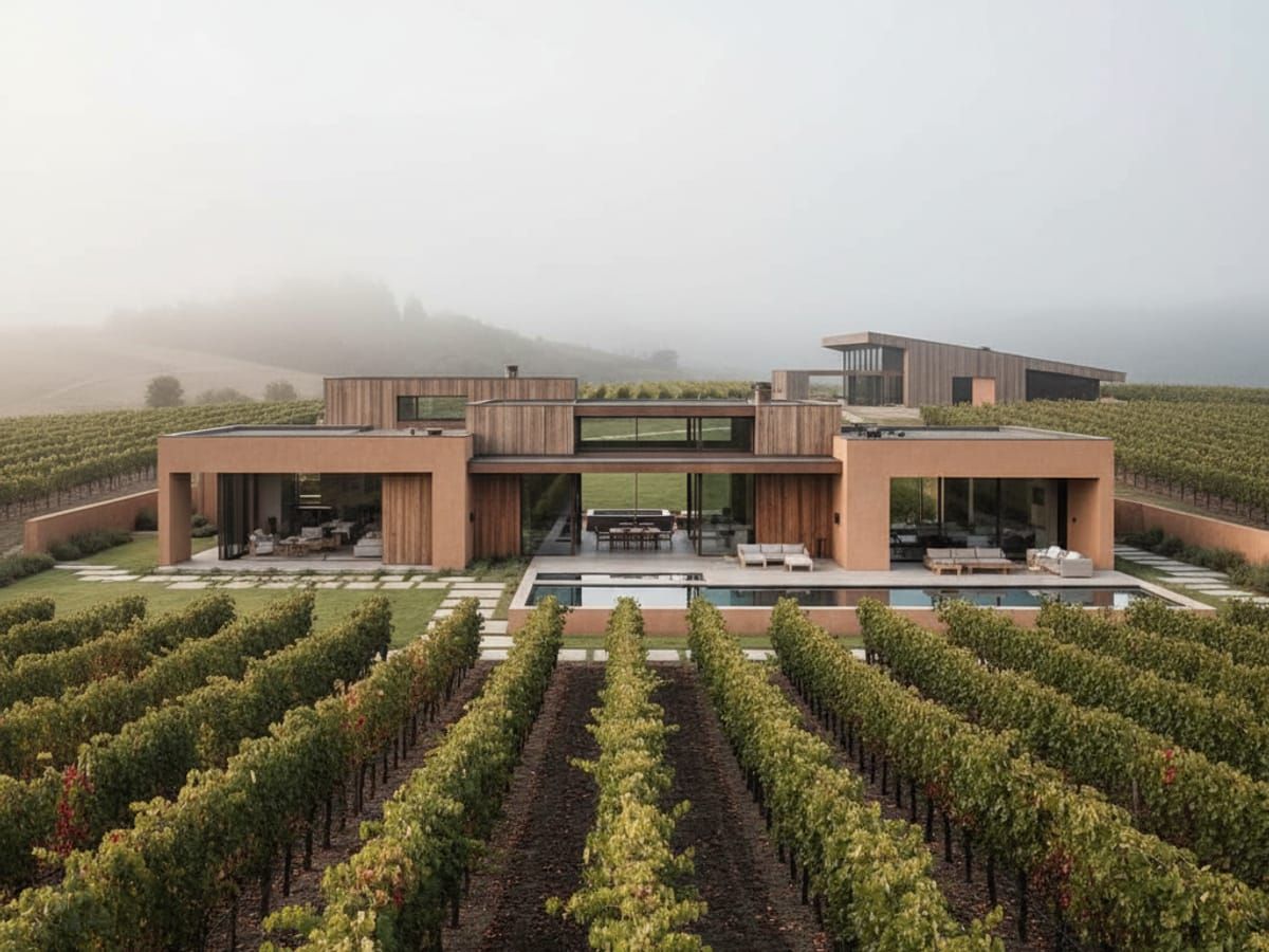 Pinot Noir vineyard estate in Russian River Valley