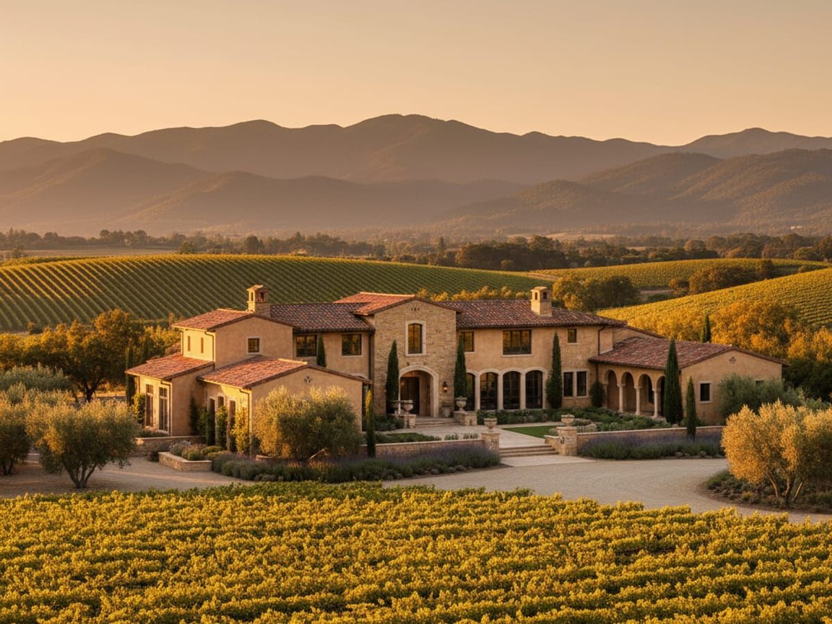Luxury vineyard estate in Sonoma Valley